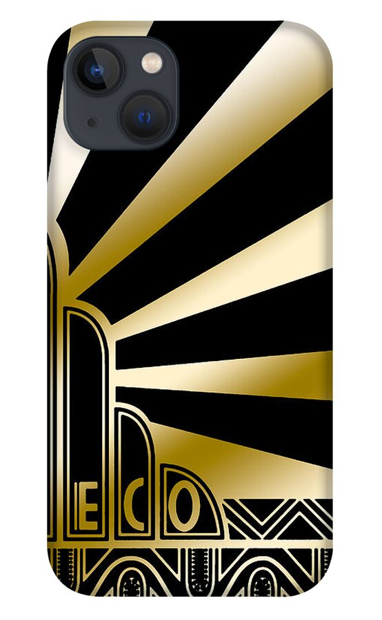 Art Deco iPhone 13 Case featuring the digital art Art Deco Poster 2019 by Chuck Staley