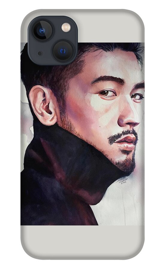 Godfrey Gao Asian Celebrity iPhone 13 Case featuring the painting Calm Confidence by Michal Madison