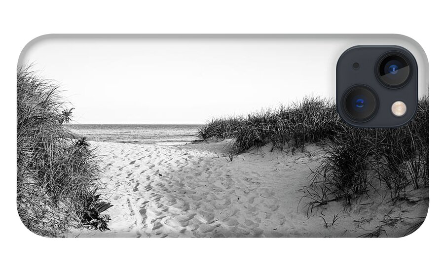 Black And White iPhone 13 Case featuring the photograph Hampton Beach #2 by Mircea Costina Photography