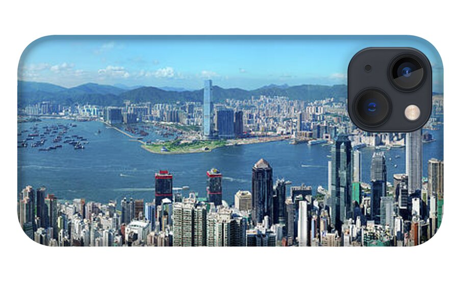 Corporate Business iPhone 13 Case featuring the photograph Hong Kong Victoria Harbor At Day #1 by Samxmeg