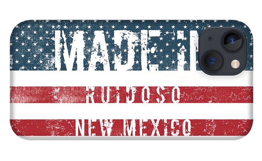 Ruidoso iPhone 13 Case featuring the digital art Made in Ruidoso, New Mexico #1 by Tinto Designs