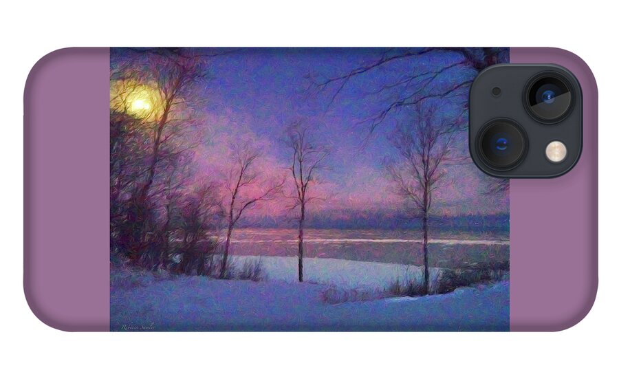 Moon iPhone 13 Case featuring the photograph Moonset #1 by Rebecca Samler
