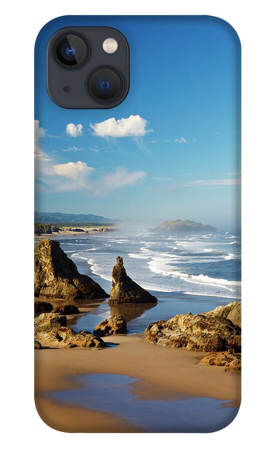 Scenics iPhone 13 Case featuring the photograph Morning Light Adds Beauty To Rock #1 by Craig Tuttle / Design Pics