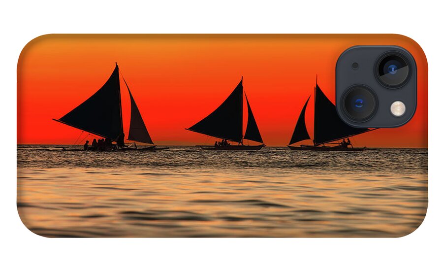 Scenics iPhone 13 Case featuring the photograph Sailing At Sunset #1 by Vuk8691
