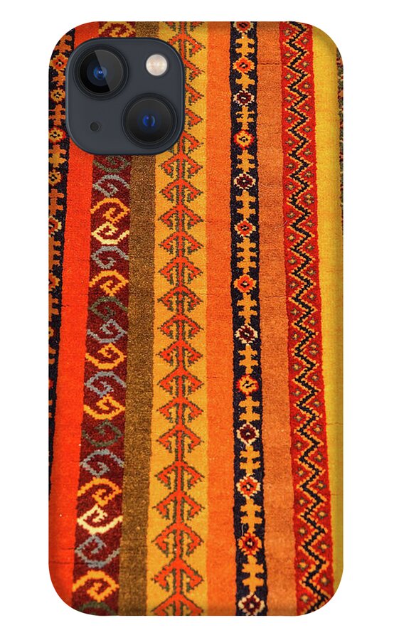 Bright iPhone 13 Case featuring the photograph Sivas style rug #1 by Steve Estvanik