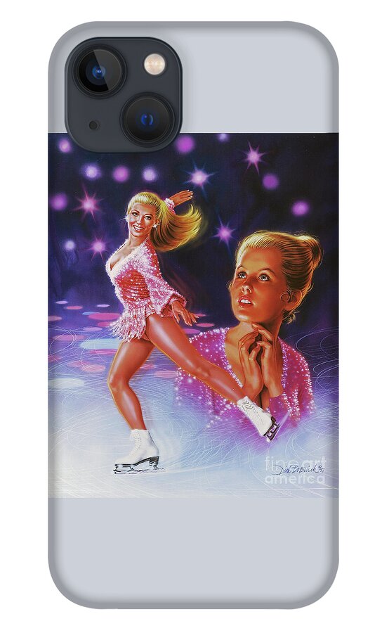 Sports iPhone 13 Case featuring the painting Skaters Dream by Dick Bobnick