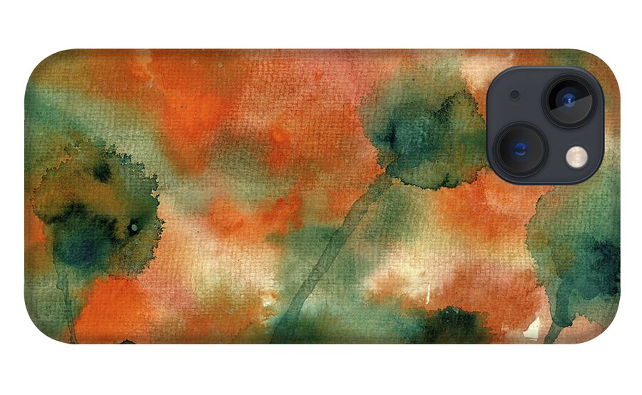 #creativemother iPhone 13 Case featuring the painting Splatter Blooms #2 by Francelle Theriot