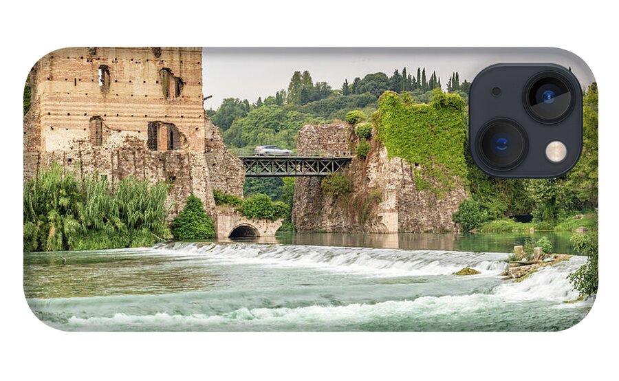 Borghetto iPhone 13 Case featuring the photograph Waters and ancient buildings of Italian medieval village #1 by Vivida Photo PC