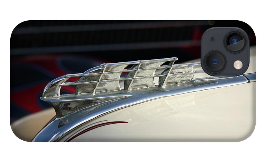 1950 Plymouth Hood Ornament iPhone 13 Case featuring the photograph 1950 Plymouth by Terri Brewster