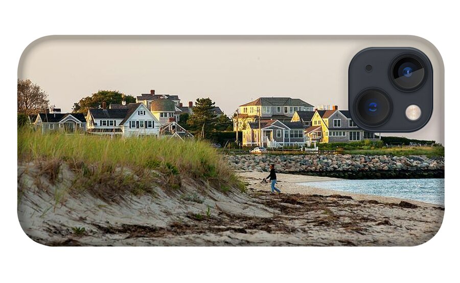 Estock iPhone 13 Case featuring the digital art Beach & Homes, Chatham, Cape Cod, Ma by Lumiere