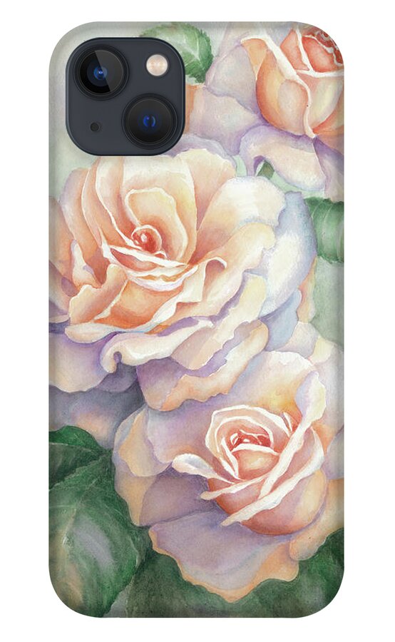 Roses iPhone 13 Case featuring the painting 3 Sisters by Lori Taylor