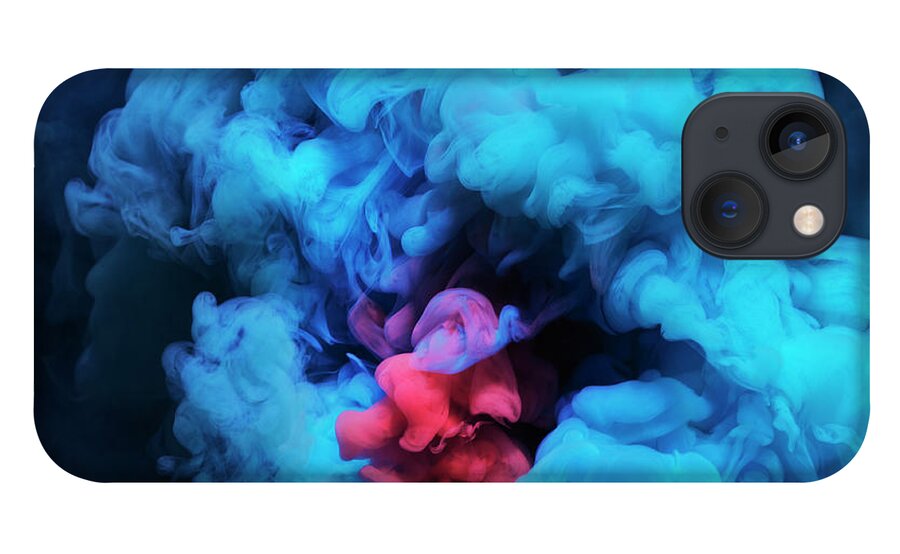 Copenhagen iPhone 13 Case featuring the photograph Coloured Smoke Mixing In Dark Room #5 by Henrik Sorensen
