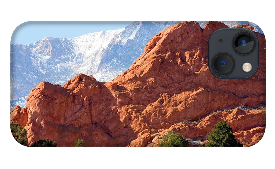 Extreme Terrain iPhone 13 Case featuring the photograph Pikes Peak And Garden Of The Gods #5 by Swkrullimaging