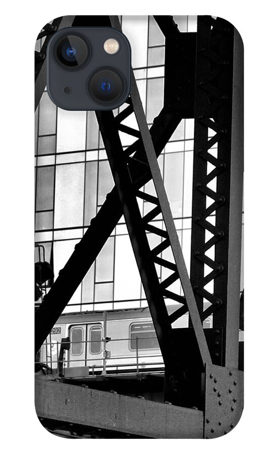 Girders iPhone 13 Case featuring the photograph 7Scape No.20 - Through the Girders by Steve Ember