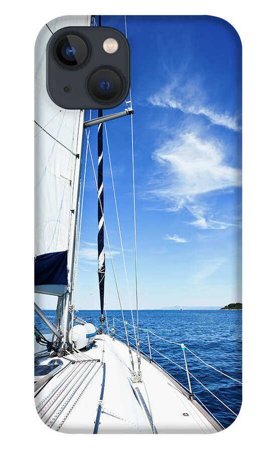 Adriatic Sea iPhone 13 Case featuring the photograph Sailing With Sailboat #8 by Mbbirdy