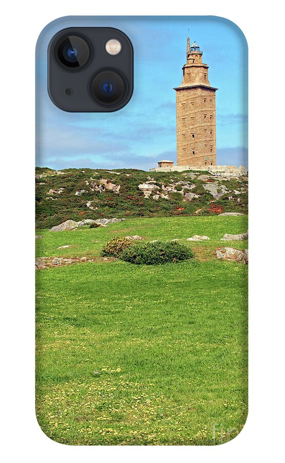 Europe iPhone 13 Case featuring the photograph A Coruna Hercules Tower by Nieves Nitta