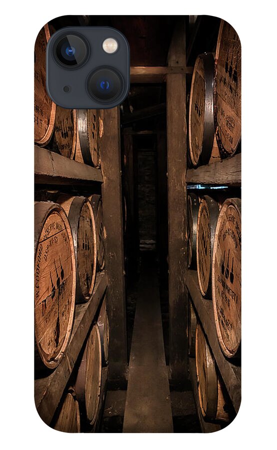 Woodford Reserve iPhone 13 Case featuring the photograph A Peek Between the Ricks by Susan Rissi Tregoning