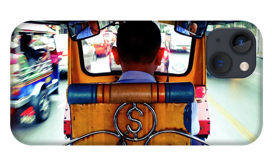 Rickshaw Driver iPhone 13 Case featuring the photograph A Speeding Rickshaw by Sherwin Reyes