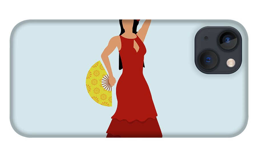 Human Arm iPhone 13 Case featuring the digital art A Stereotypical Spanish Woman Dressed by Ralf Hiemisch