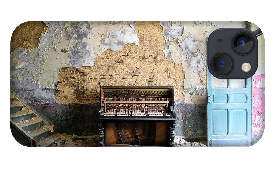 Abandoned iPhone 13 Case featuring the photograph Abandoned Piano in Decay by Roman Robroek