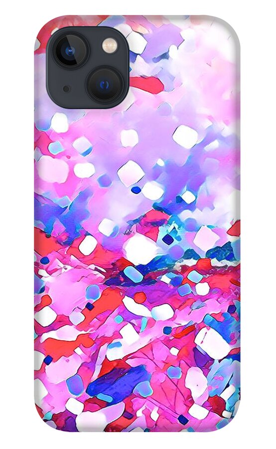 Color iPhone 13 Case featuring the mixed media Abstract 19 by Vanessa Katz