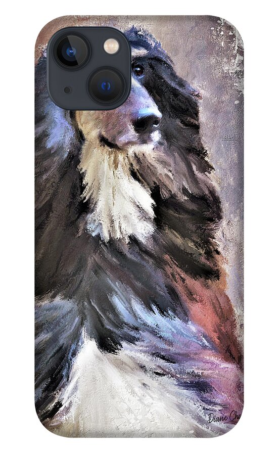 Afghan Hound iPhone 13 Case featuring the digital art Afghan Hound by Diane Chandler