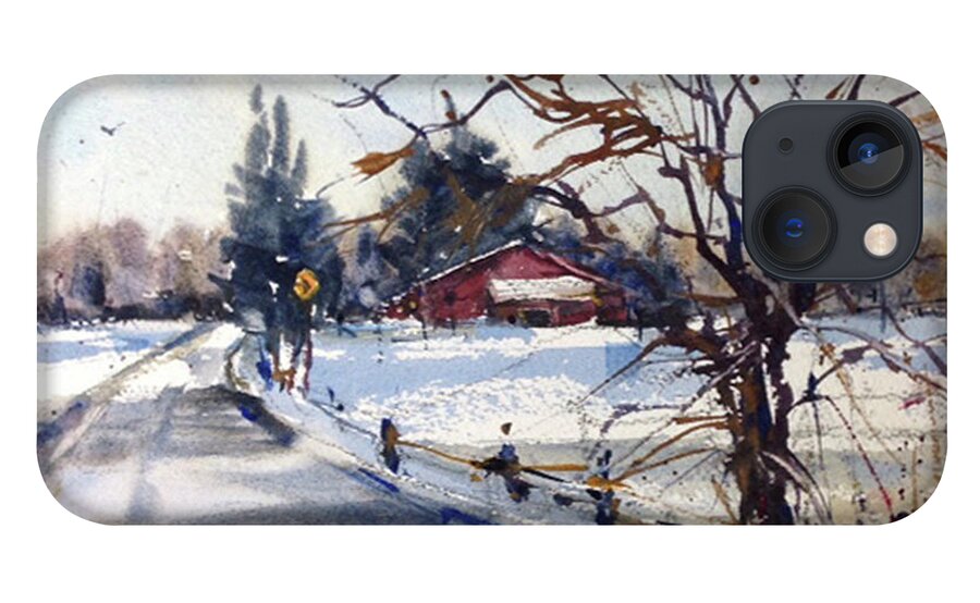 Winter iPhone 13 Case featuring the painting After the Snowfall by Judith Levins