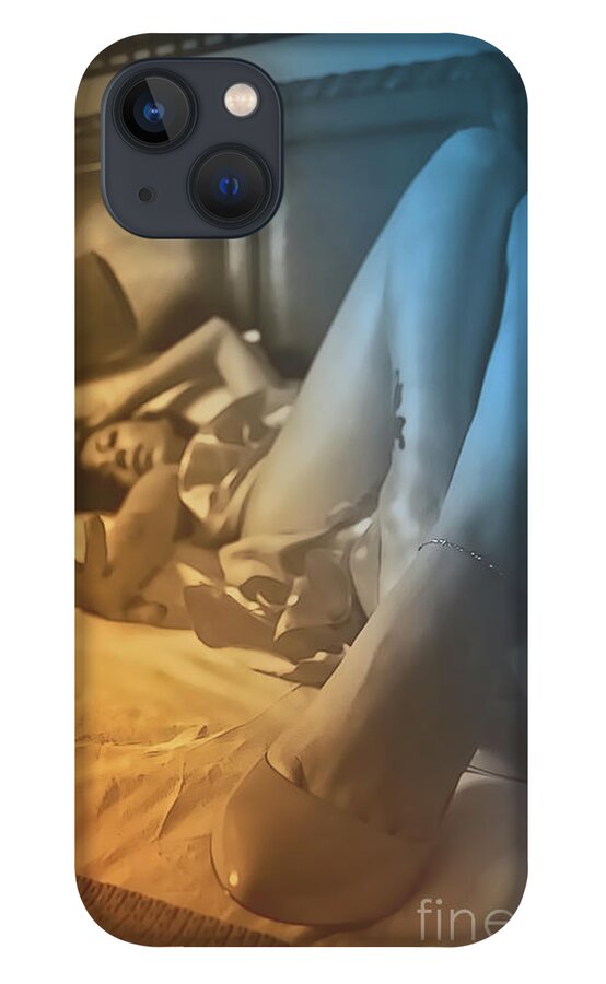 Dark iPhone 13 Case featuring the digital art Again by Recreating Creation