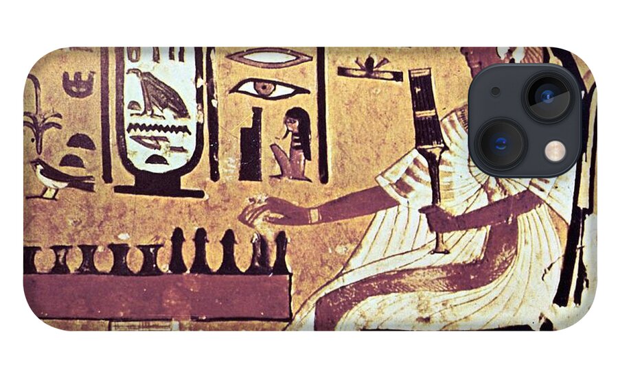 Human Representation iPhone 13 Case featuring the photograph Ancient Egyptian Queen Nefetari Playing by Photos.com