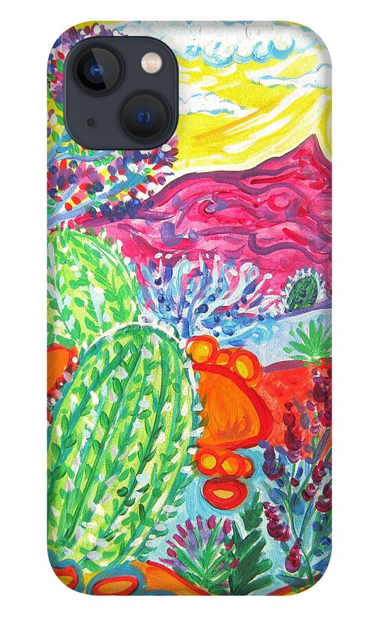 Arizona Painting iPhone 13 Case featuring the painting Aquarius Mnt View by Rachel Houseman