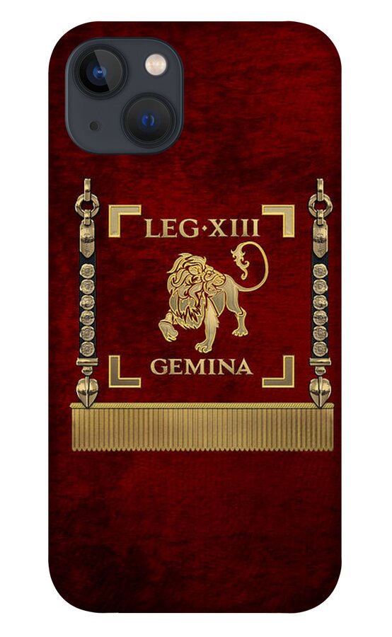 ‘rome’ Collection By Serge Averbukh iPhone 13 Case featuring the digital art Standard of the 13th Legion Geminia - Vexillum of 13th Twin Legion by Serge Averbukh