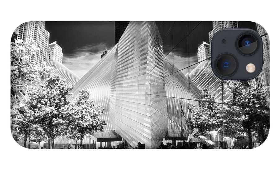 Reflections iPhone 13 Case featuring the photograph At the World Trade Center - A New York Impression by Steve Ember