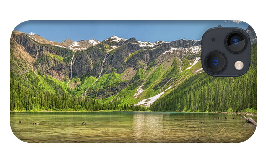 Avalanche iPhone 13 Case featuring the photograph Avalanche Lake Panorama by Kenneth Everett