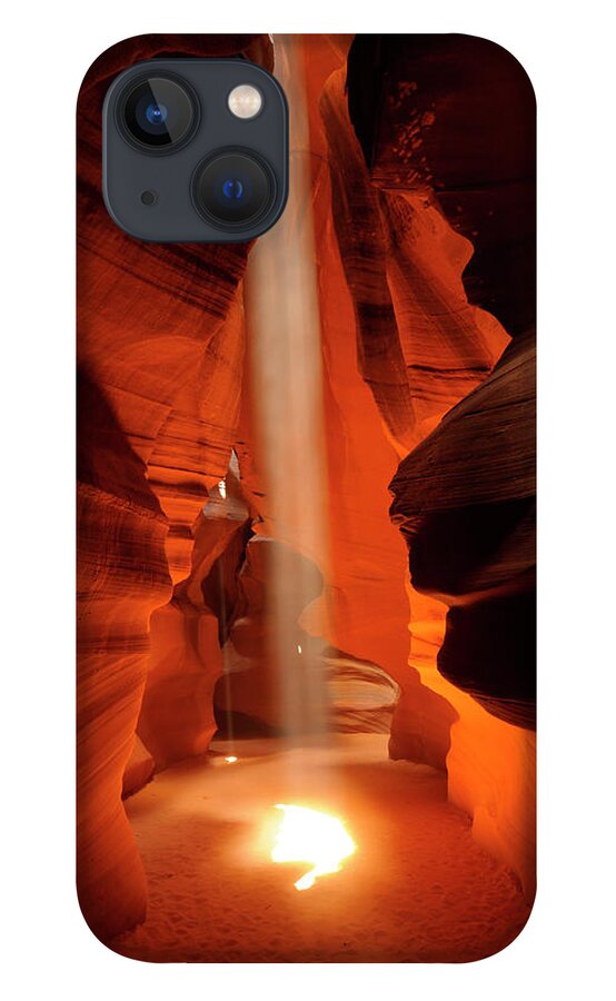 Antelope Canyon iPhone 13 Case featuring the photograph Beam In The Famous Upper Antelope Canyon by Wolfgang steiner