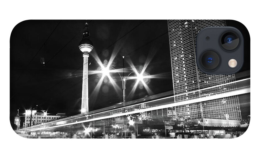 Alexanderplatz iPhone 13 Case featuring the photograph Berlin Alexanderplatz At Night by Bernd Schunack