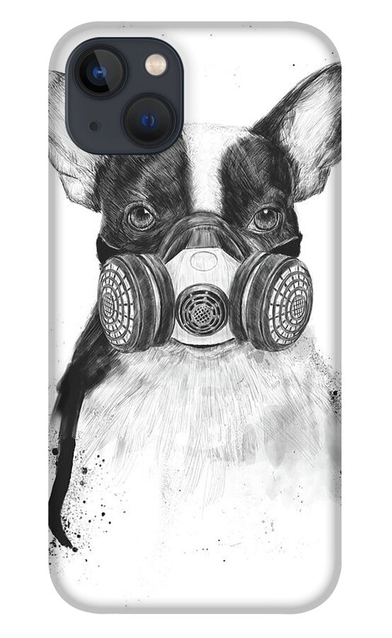 Dog iPhone 13 Case featuring the drawing Big city life by Balazs Solti