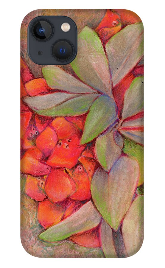 Tropical iPhone 13 Case featuring the pastel Blooms in Barbados by AnneMarie Welsh