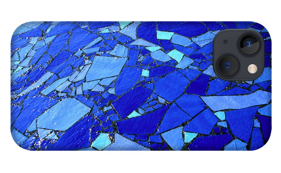 Sweden iPhone 13 Case featuring the photograph Blue-glass Mosaic With Water Flowing by Martin Lladó