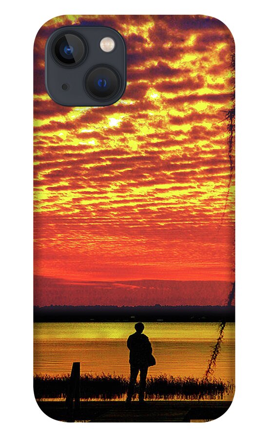 Sunrise iPhone 13 Case featuring the photograph Blue Reflection by Jeff Kurtz