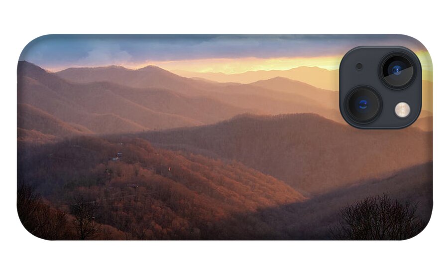 Landscape iPhone 13 Case featuring the photograph Blue Ridge Parkway Asheville NC Light Over The Ridges by Robert Stephens