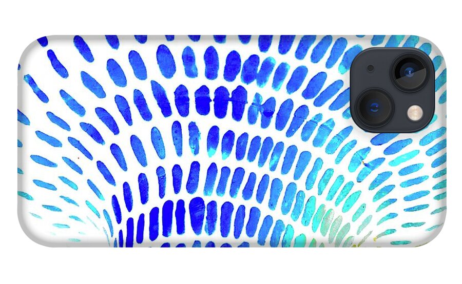 Sculpture iPhone 13 Case featuring the photograph Blue Shades Echo Gold by Alida M Haslett