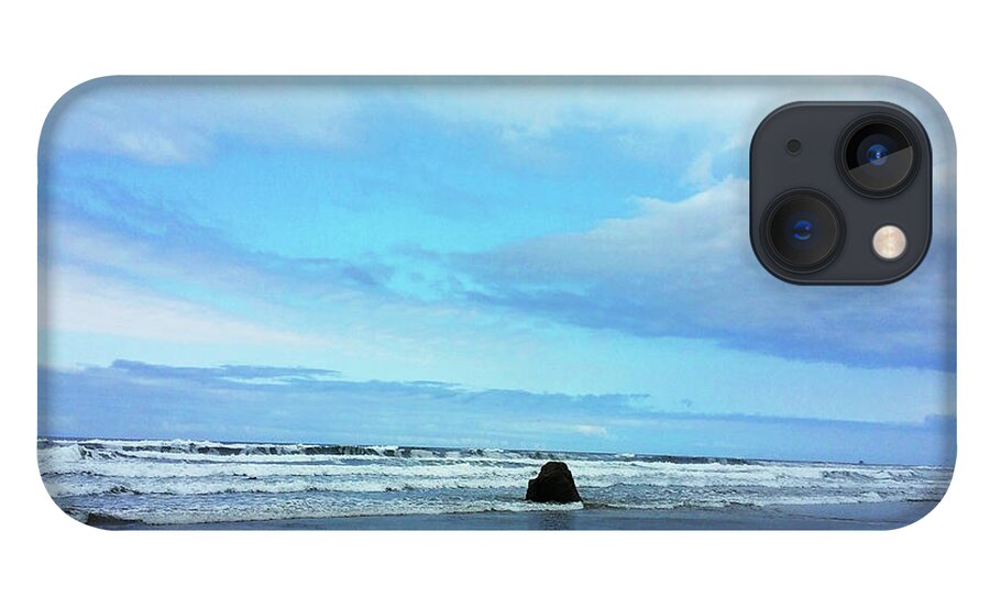 Clouds iPhone 13 Case featuring the photograph Blue Sky Oregon Coast by Melinda Firestone-White