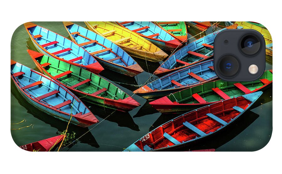 Rowboats iPhone 13 Case featuring the photograph Boats of Primary Colors by Leslie Struxness