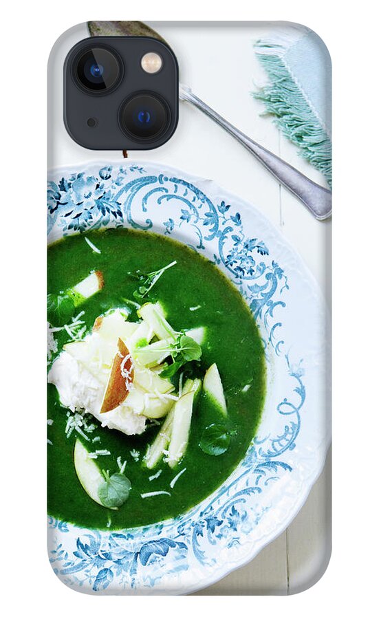 Copenhagen iPhone 13 Case featuring the photograph Bowl Of Fish And Pea Soup by Line Klein