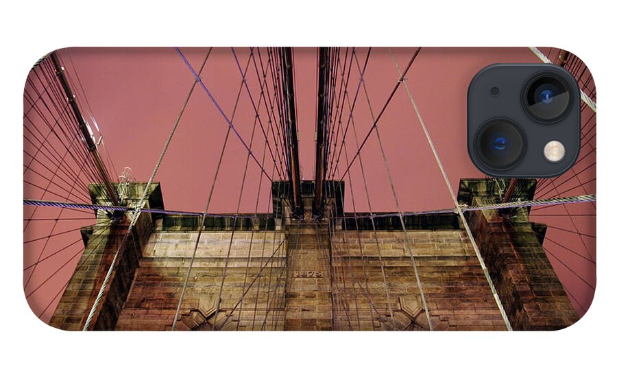 Suspension Bridge iPhone 13 Case featuring the photograph Brooklyn Bridge At Dusk by Wu Swee Ong