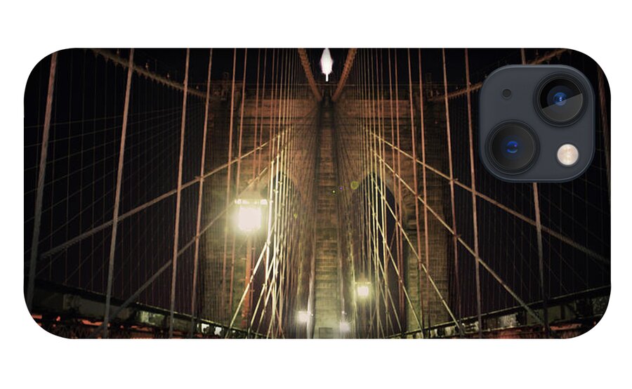Tranquility iPhone 13 Case featuring the photograph Brooklyn Bridge by Good Art Looks Pretty, Great Art Invokes Thought