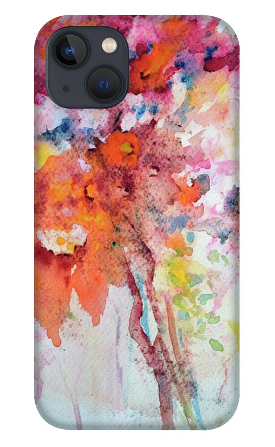 Bunch Of Flowers iPhone 13 Case featuring the painting Bunch of flowers by Uma Krishnamoorthy