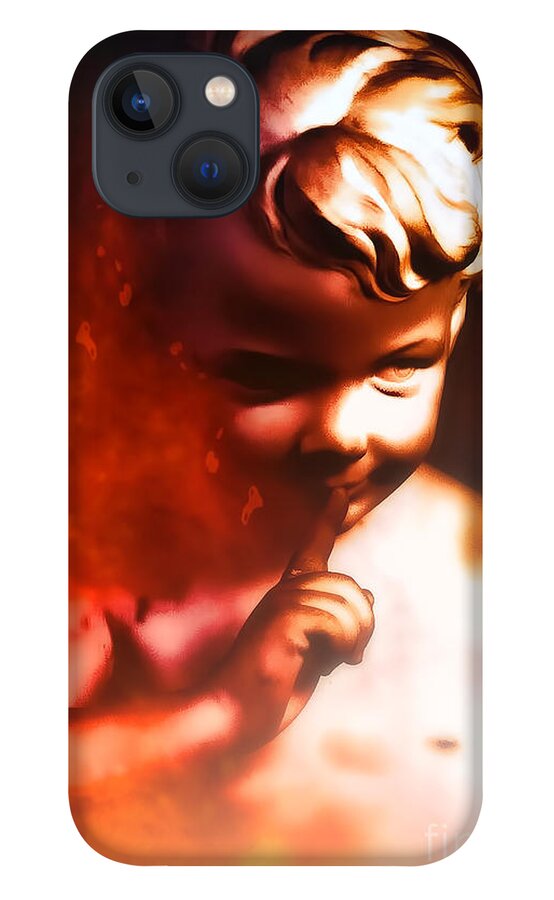 Dark iPhone 13 Case featuring the digital art Burning Secrets by Recreating Creation