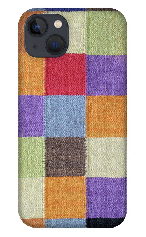 Rug iPhone 13 Case featuring the photograph Carpet Rug In Woven Contemporary Square by Yinyang