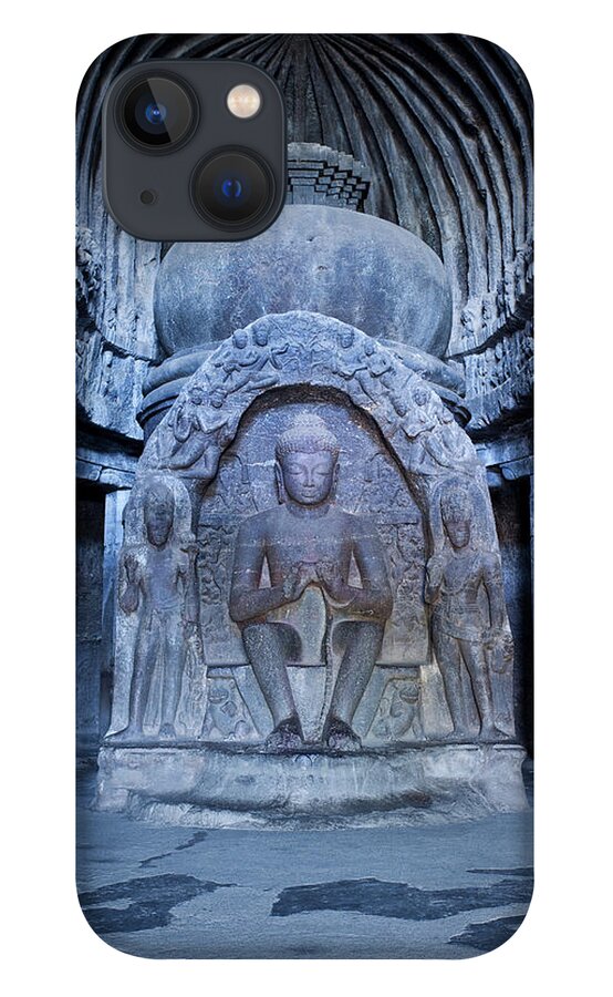 Relief iPhone 13 Case featuring the photograph Cave 10 In Ellora, India by Traveler1116